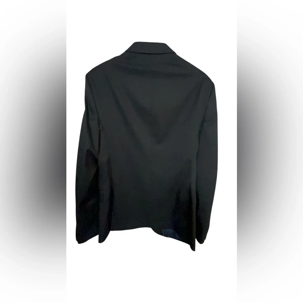 Zara Man‎ Blazer Size 40R Black with Blue Satin Birds inside